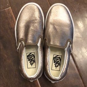 Women’s Metallic Gold Slip-on VANS